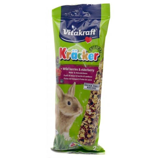 Vitakraft Kräcker® Rabbit Berries and Elderberry Stick 2 Pack - Case of 5