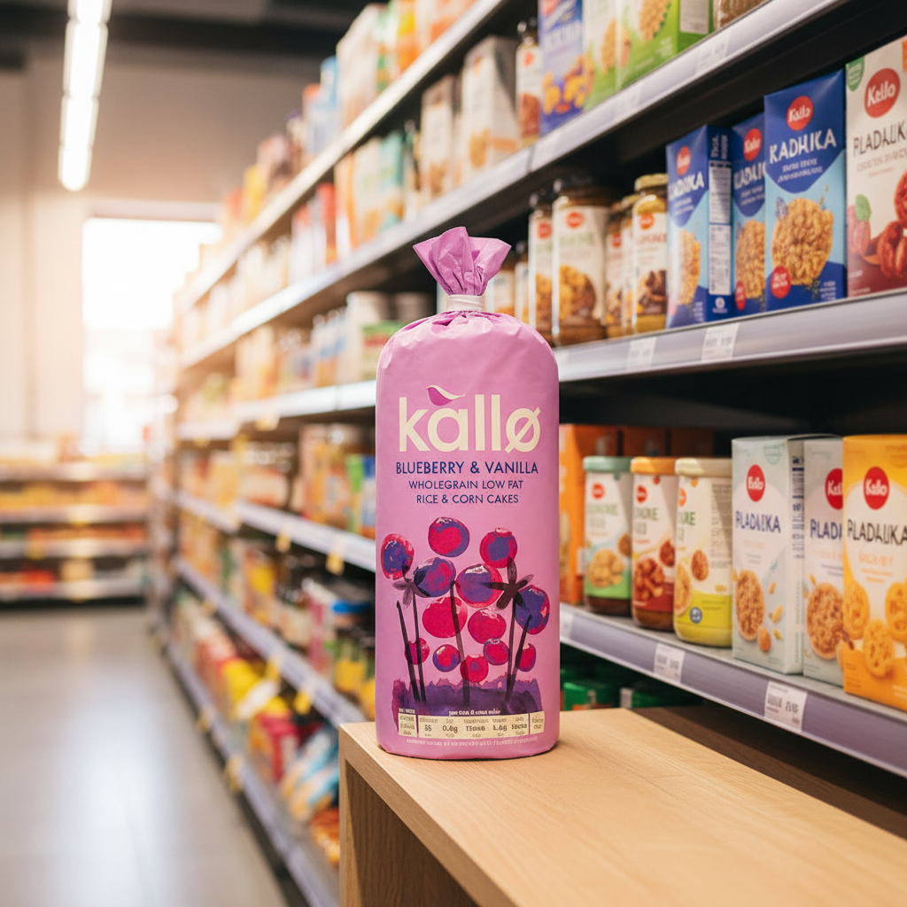 Kallo Blueberry & Vanilla W/rain Rice & Corn Cakes - 130g