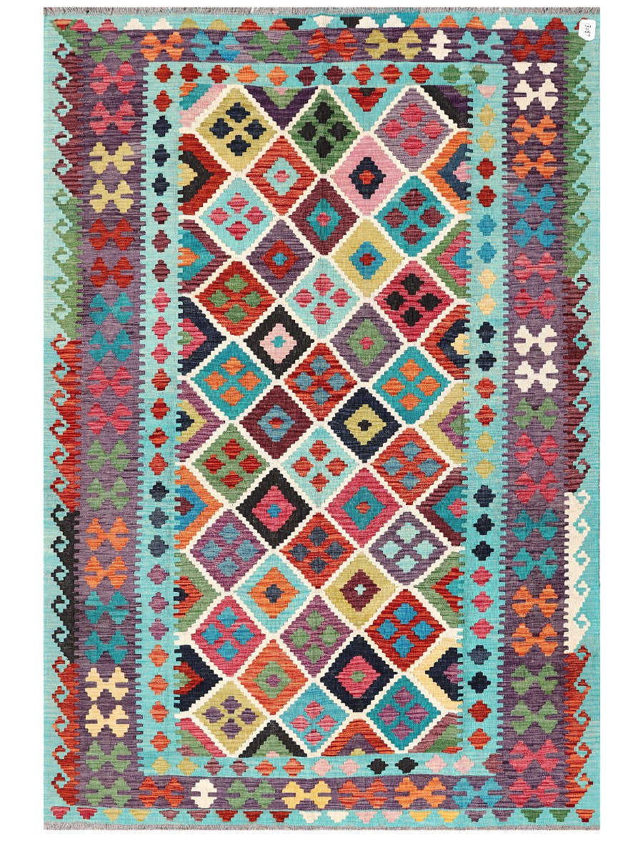 Maimana Afghanistan Kilim Rug - 244 x165 cm