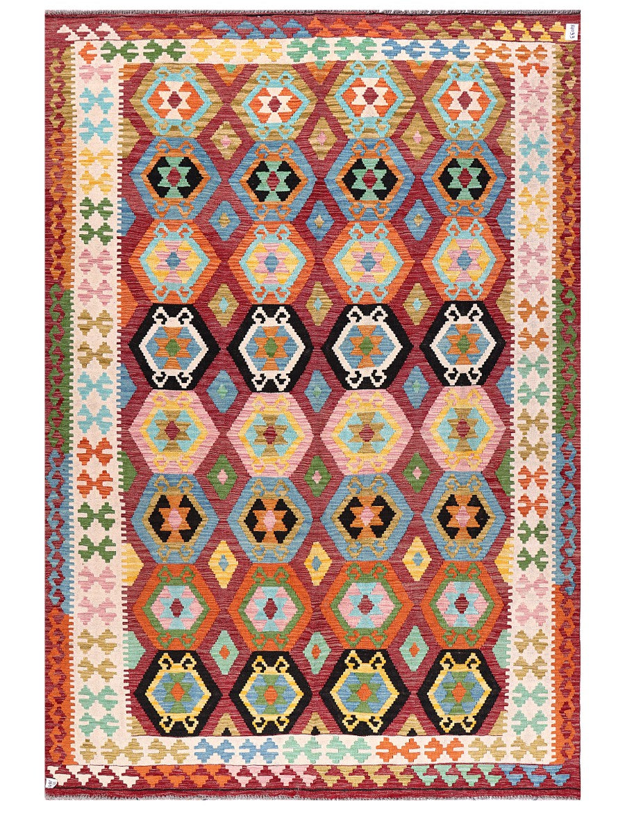 Maimana Afghanistan Kilim Rug - 302 x209 cm