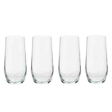Ada Set Of 4 Crystal High Ball Glasses