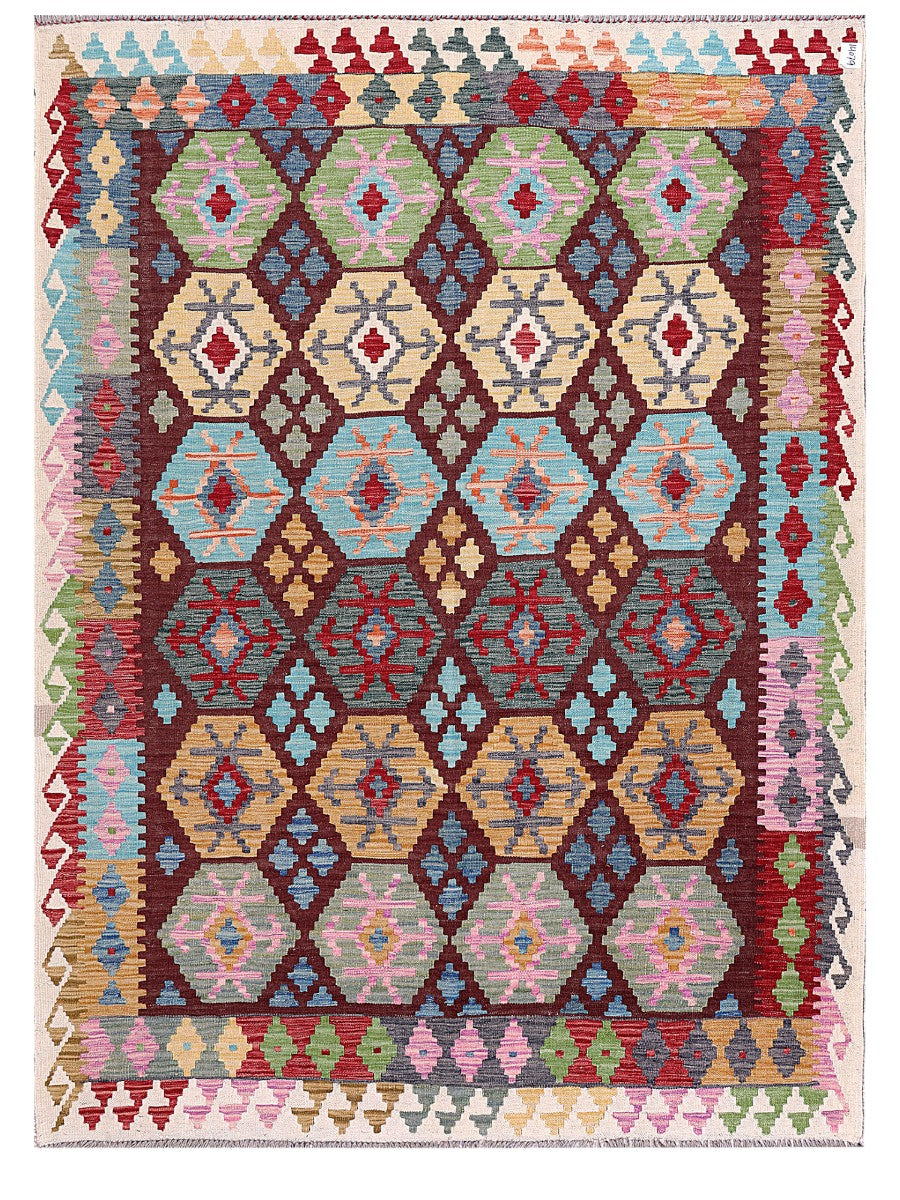 Maimana Afghanistan Kilim Rug - 237 x180 cm