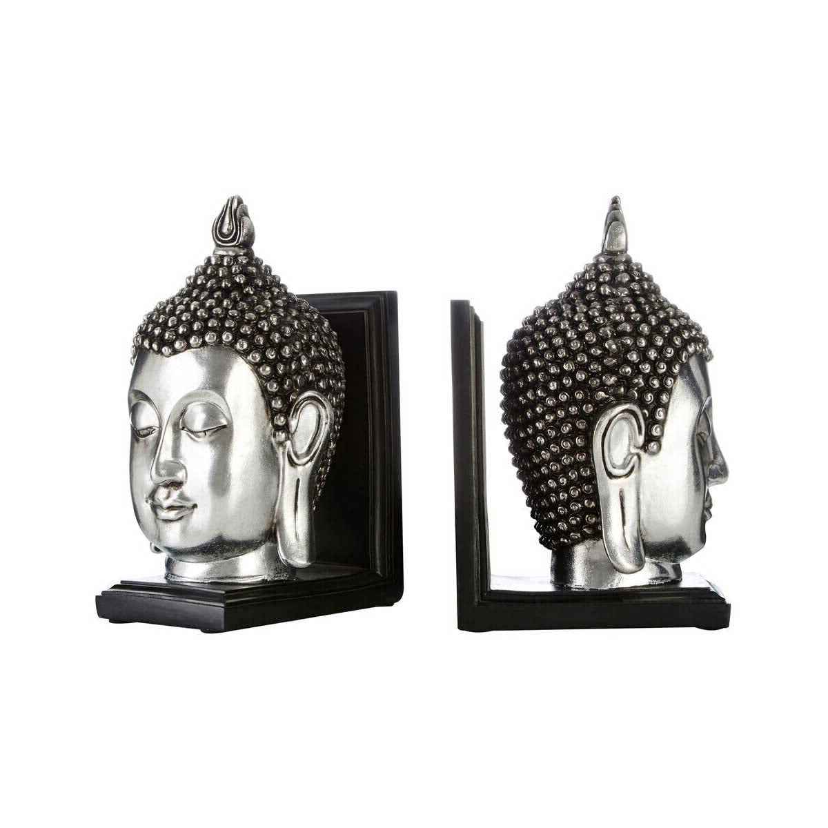 Piper Silver Buddha Head Bookends