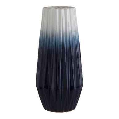 Azul Large Ombre Vase In Blue