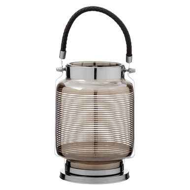 Raya Small Nickel Stripe Lantern