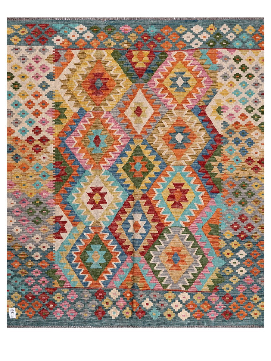Maimana Afghanistan Kilim Rug - 186 x159 cm