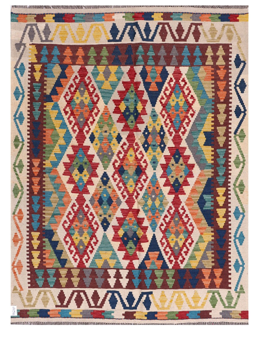 Maimana Afghanistan Kilim Rug - 198 x151 cm