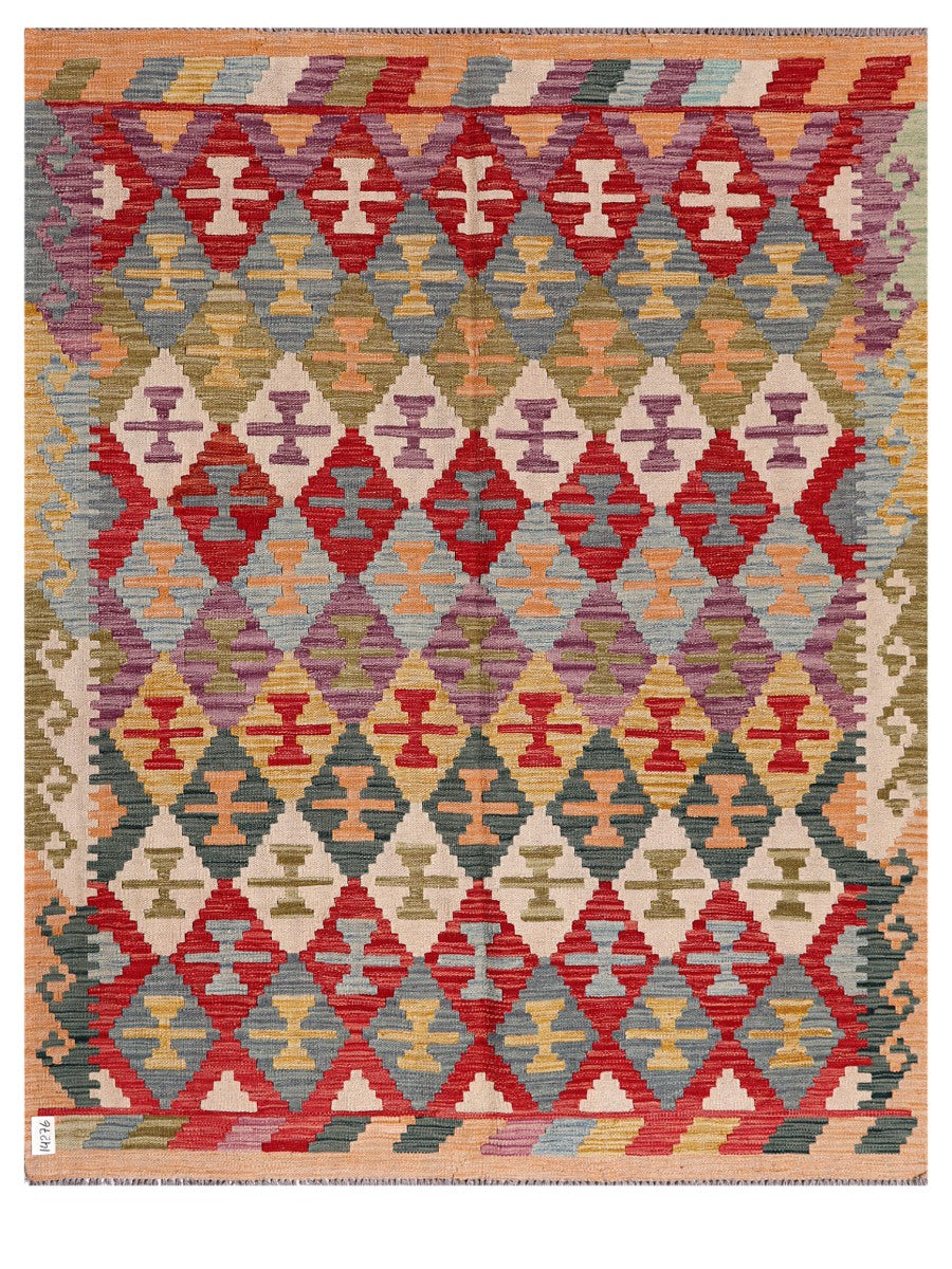 Maimana Afghanistan Kilim Rug - 194 x156 cm