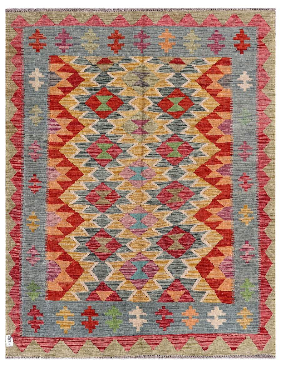 Maimana Afghanistan Kilim Rug - 188 x149 cm