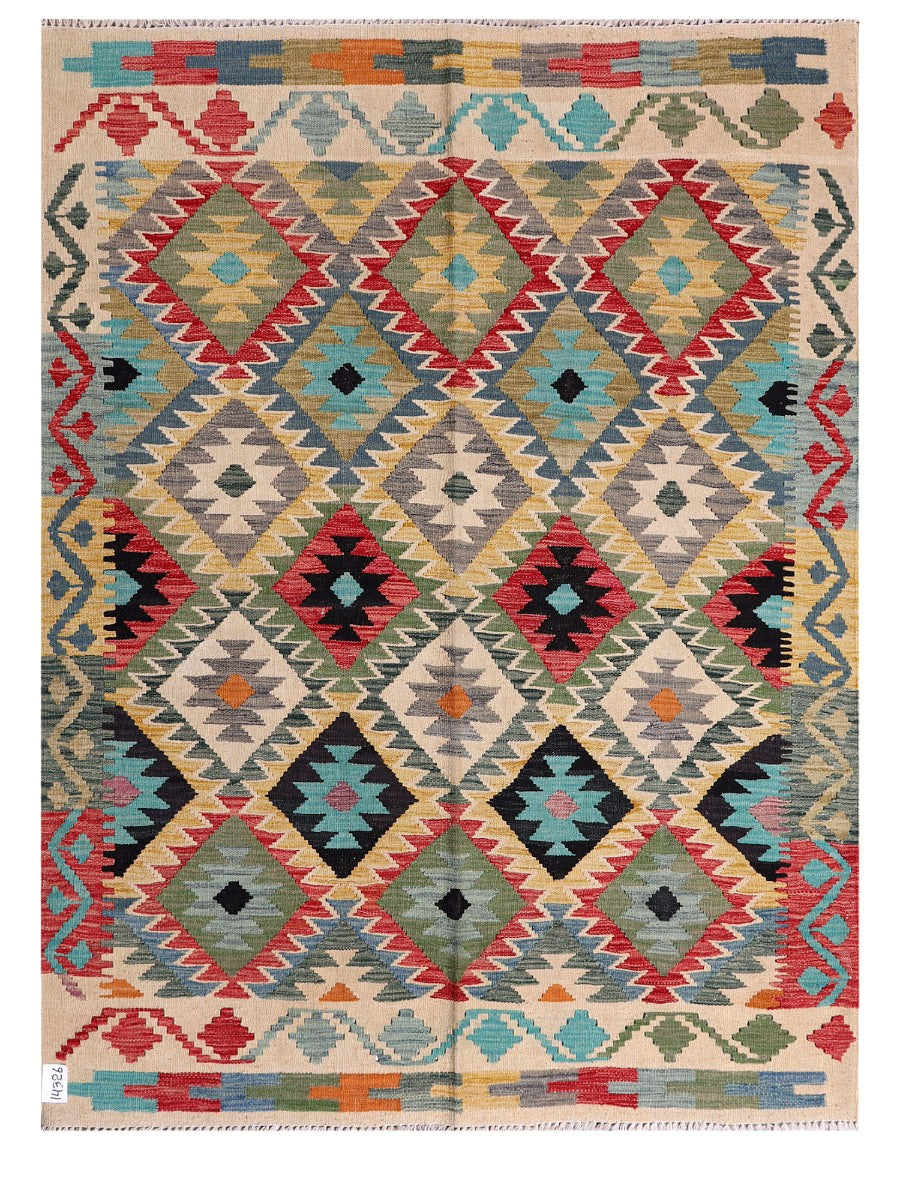 Maimana Afghanistan Kilim Rug - 204 x154 cm