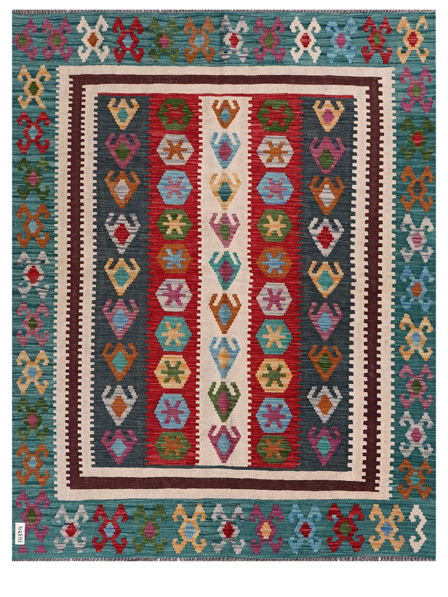 Maimana Afghanistan Kilim Rug - 198 x156 cm