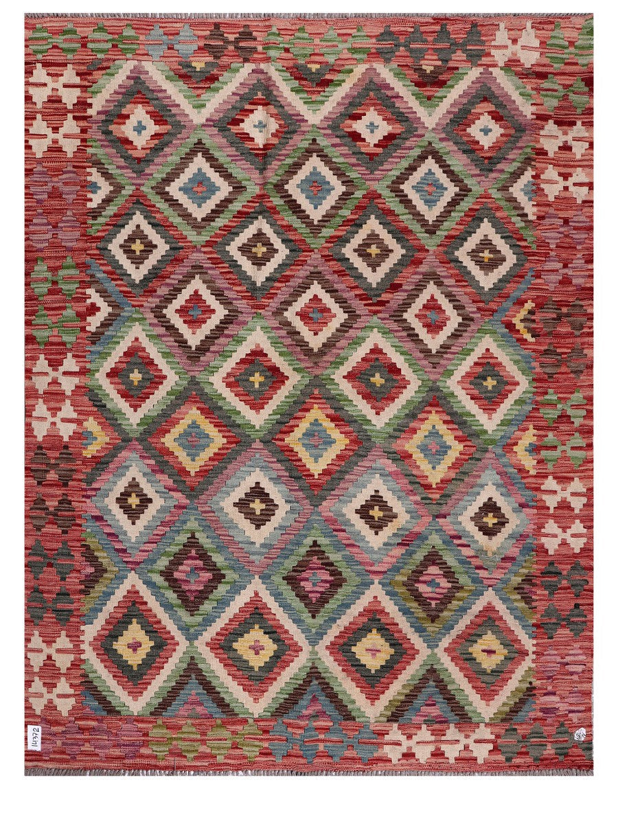 Maimana Afghanistan Kilim Rug - 199 x153 cm