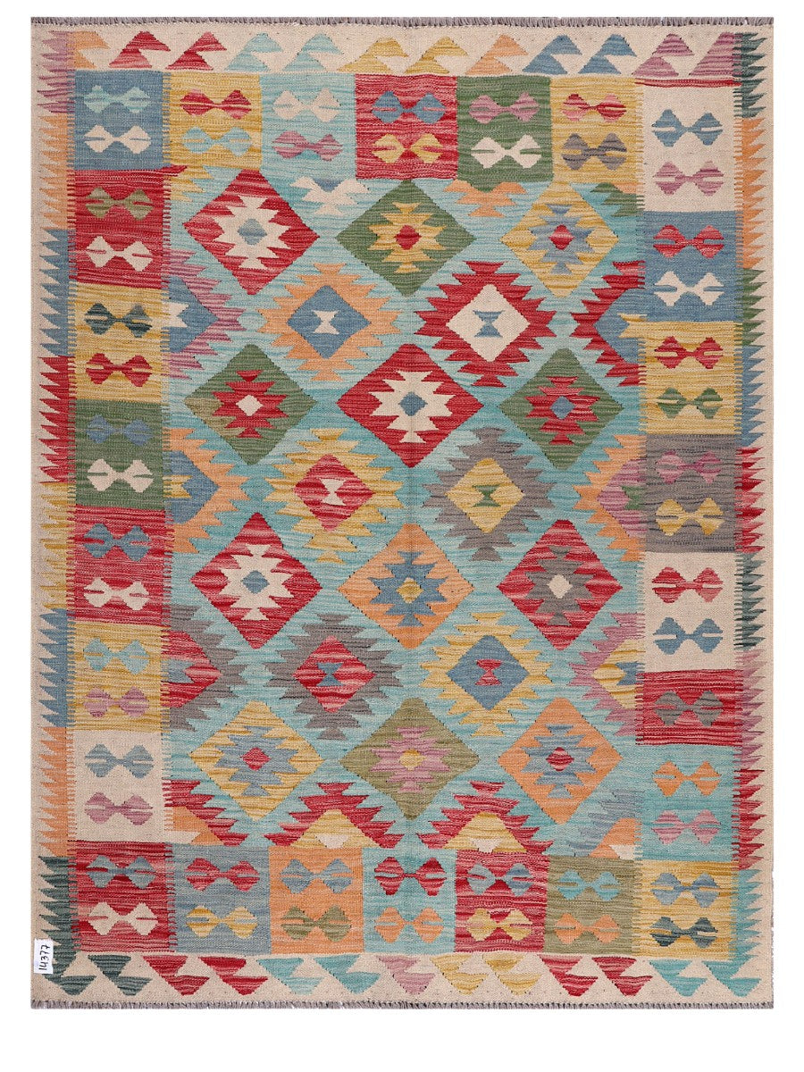 Maimana Afghanistan Kilim Rug - 198 x152 cm