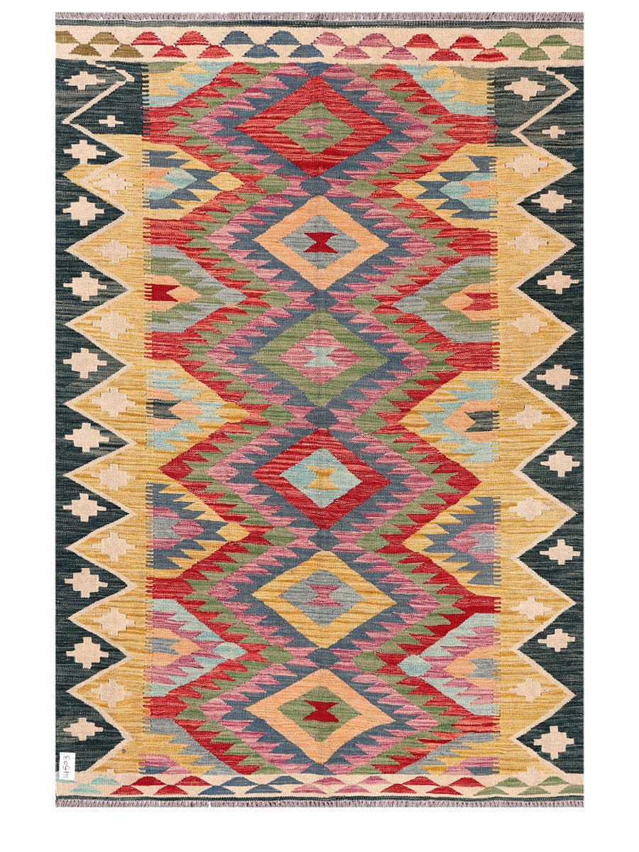 Maimana Afghanistan Kilim Rug - 192 x131 cm