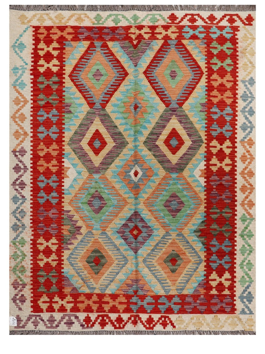 Maimana Afghanistan Kilim Rug - 196 x149 cm