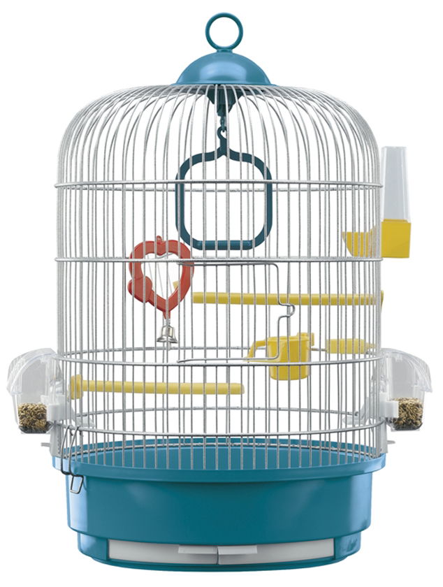 Regina Round Bird Cage White 32.5 x 49cm - Case of 2