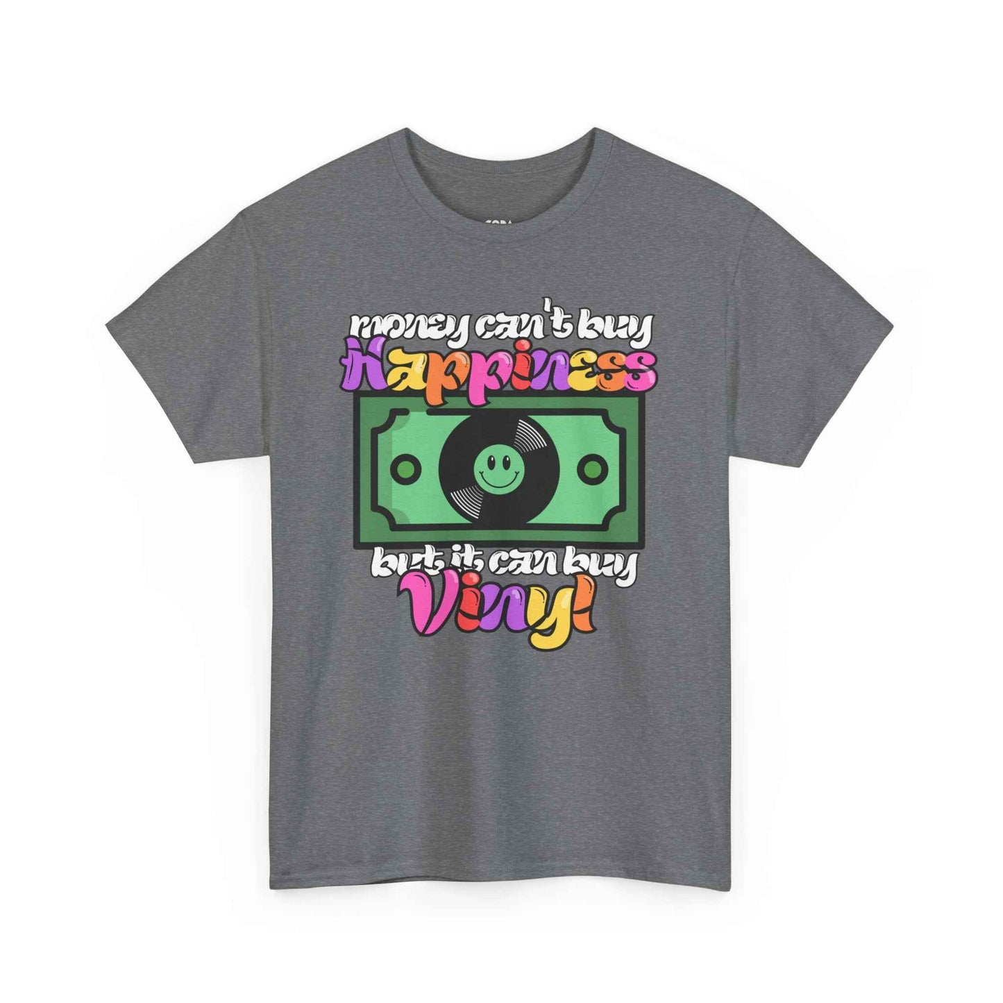 'Money can't buy happiness' Men's Vinyl T-Shirt
