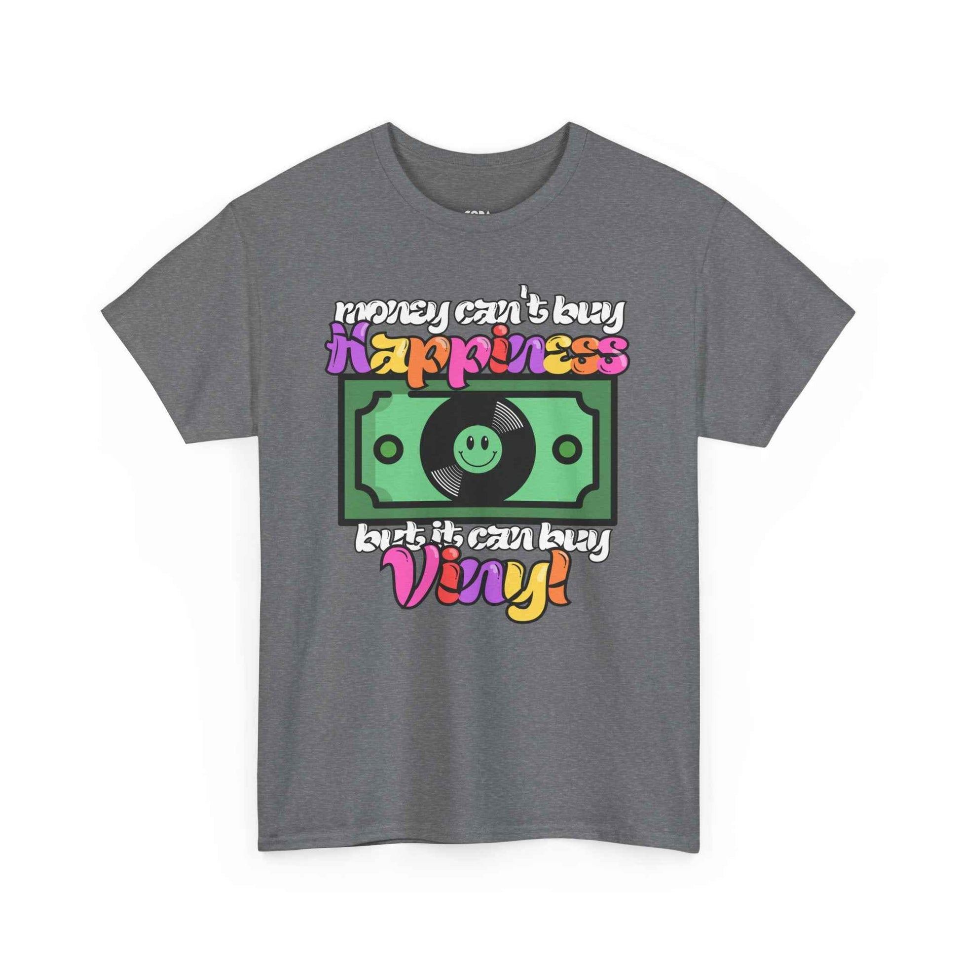'Money can't buy happiness' Men's Vinyl T-Shirt