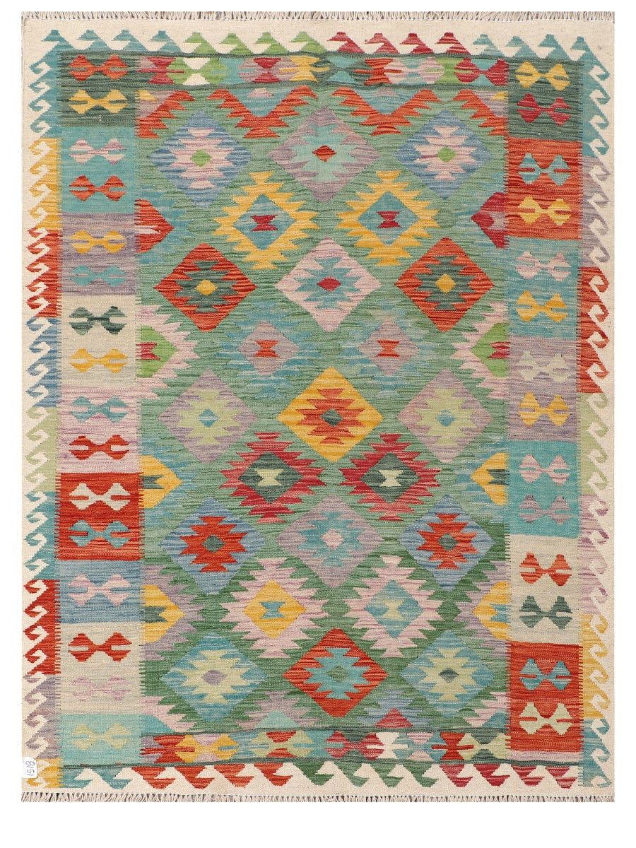 Maimana Afghanistan Kilim Rug - 204 x150 cm