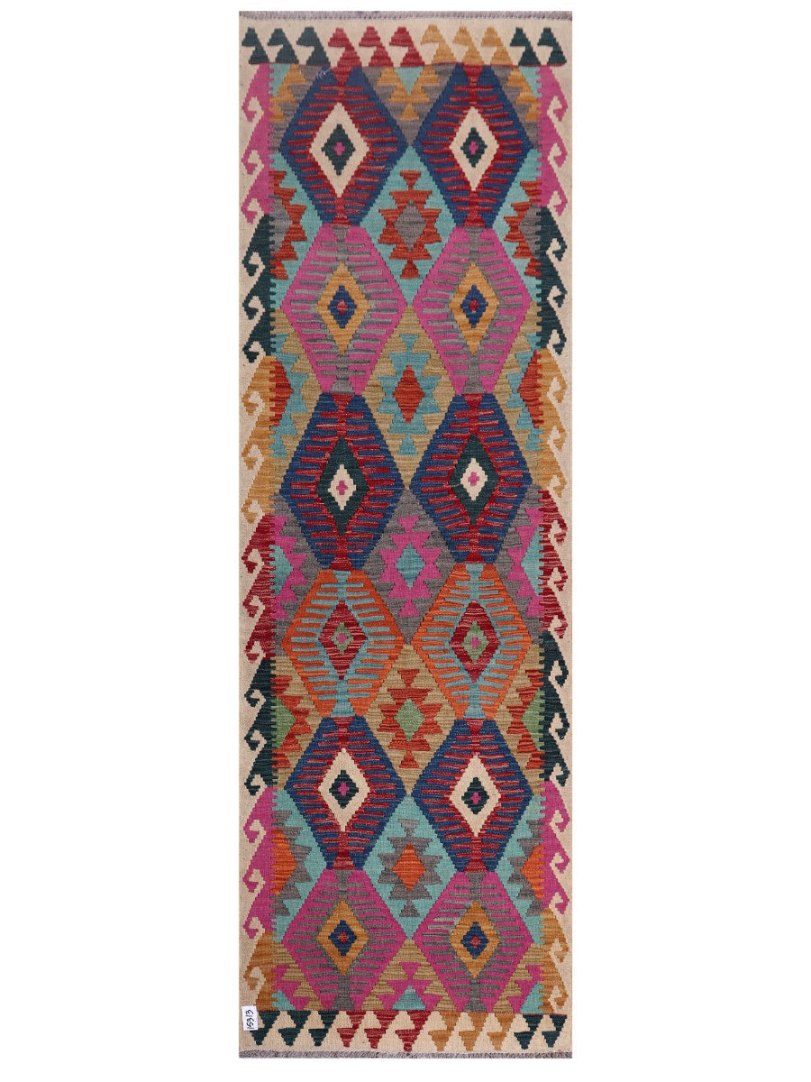 Maimana Afghanistan Kilim Rug - 262 x 85 cm