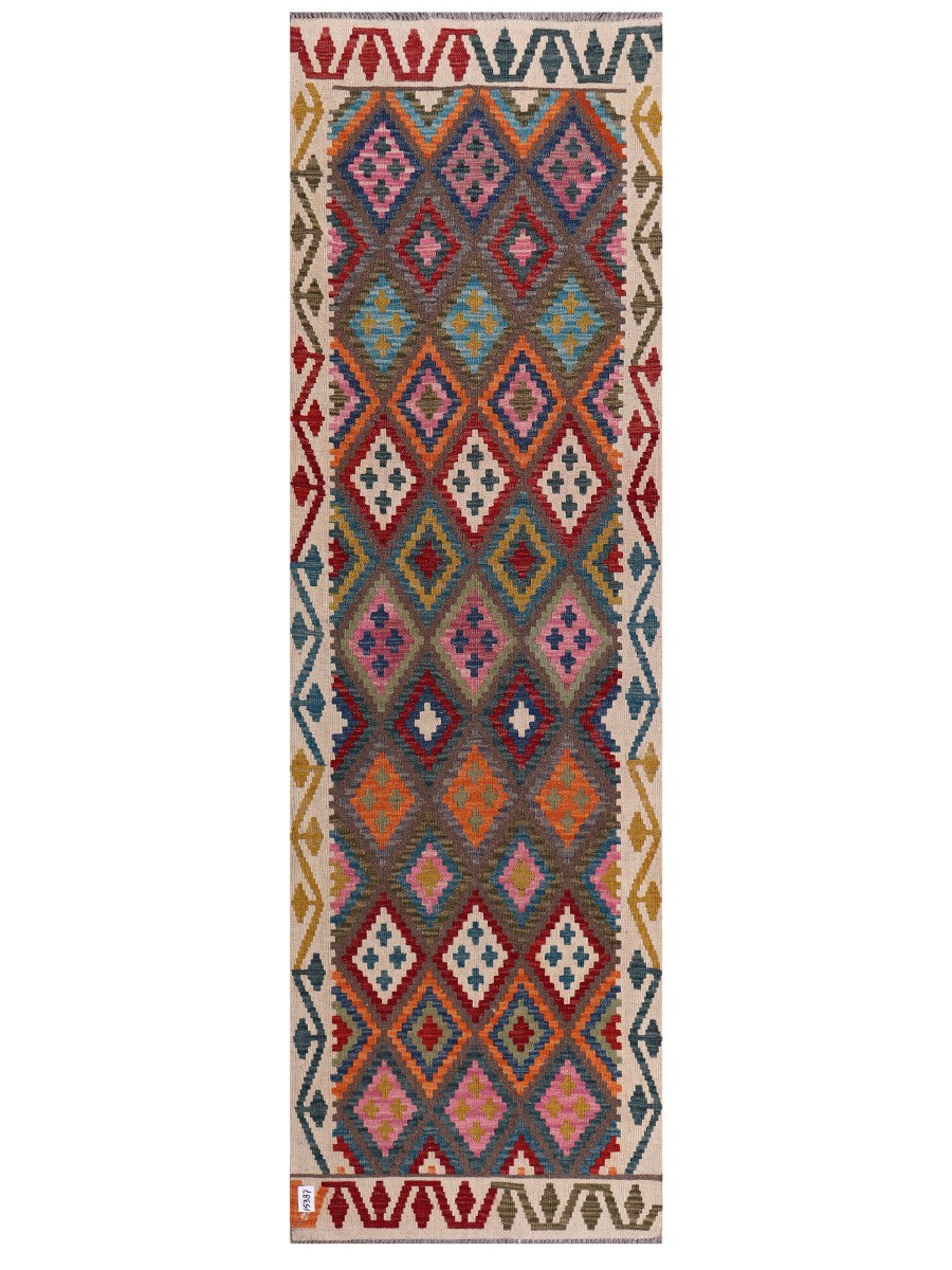 Maimana Afghanistan Kilim Runner - 292 x 90 cm