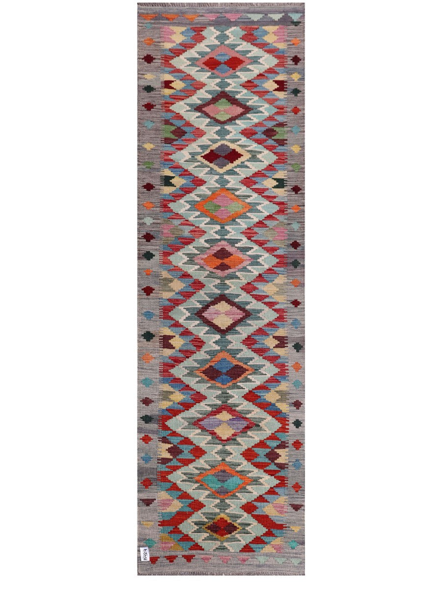 Maimana Afghanistan Kilim Runner - 295 x 88 cm