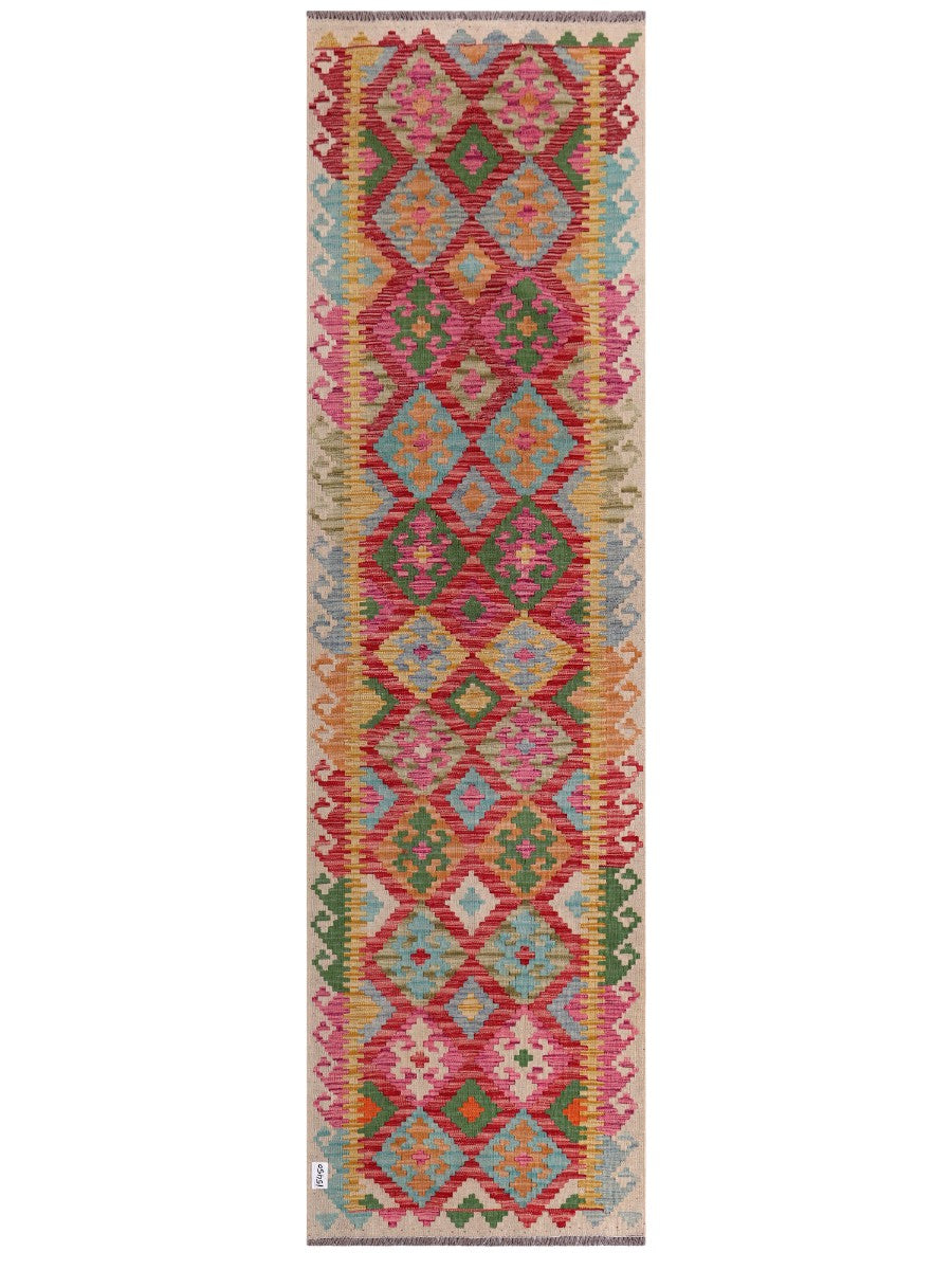 Maimana Afghanistan Kilim Runner - 293 x 82 cm