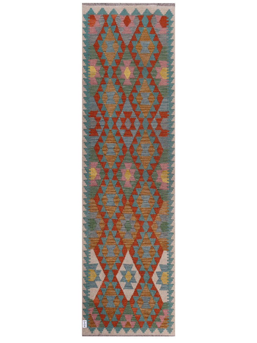 Maimana Afghanistan Kilim Runner - 288 x 82 cm
