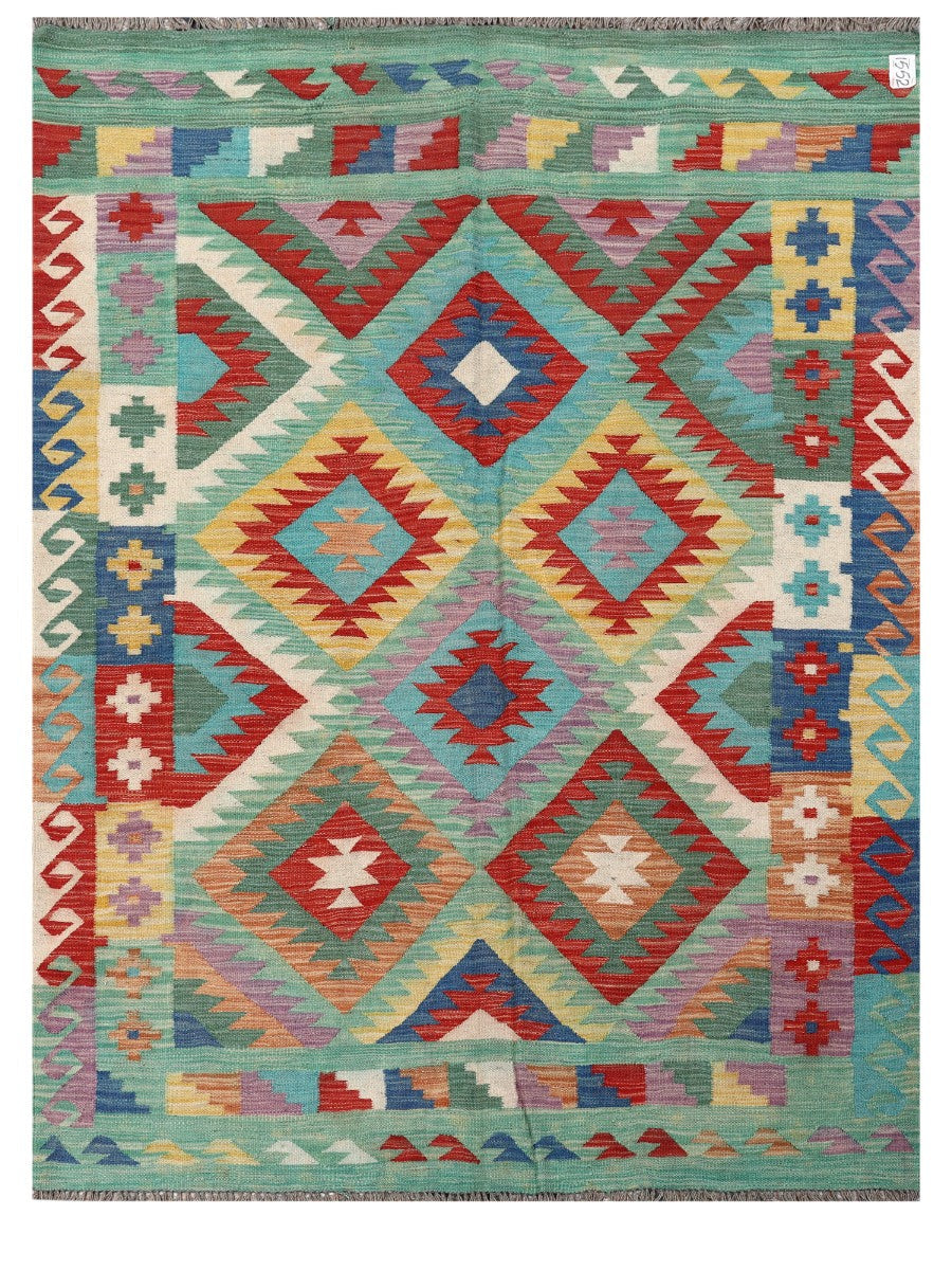 Maimana Afghanistan Kilim Rug - 196 x146 cm