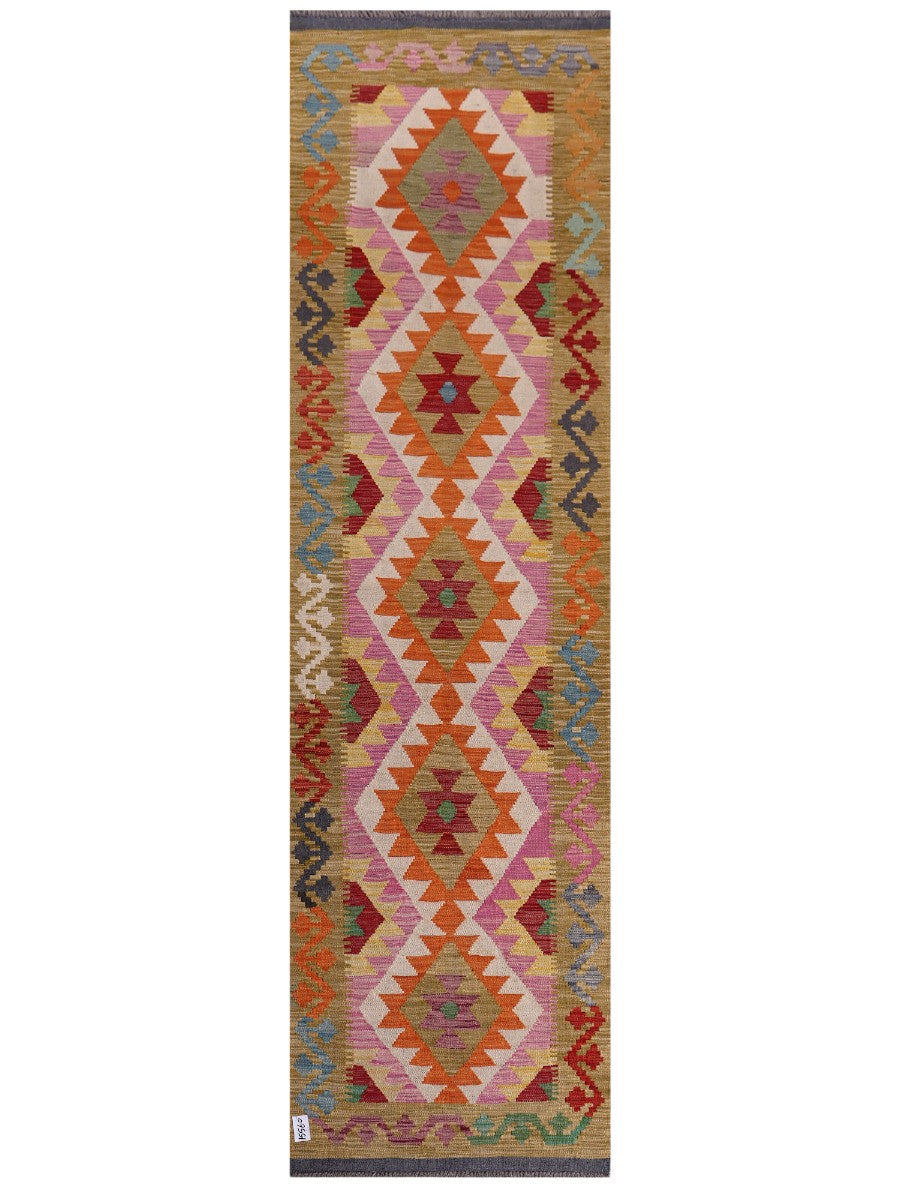 Maimana Afghanistan Kilim Runner - 298 x 84 cm