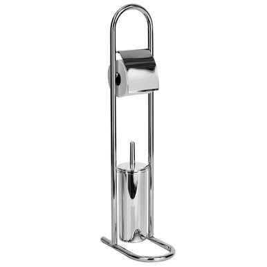 Linnea Chrome Bathroom Set Toilet Brush And Roll Small Holder