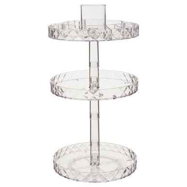 Beauty Three Tier Revolving Cosmetic Organiser
