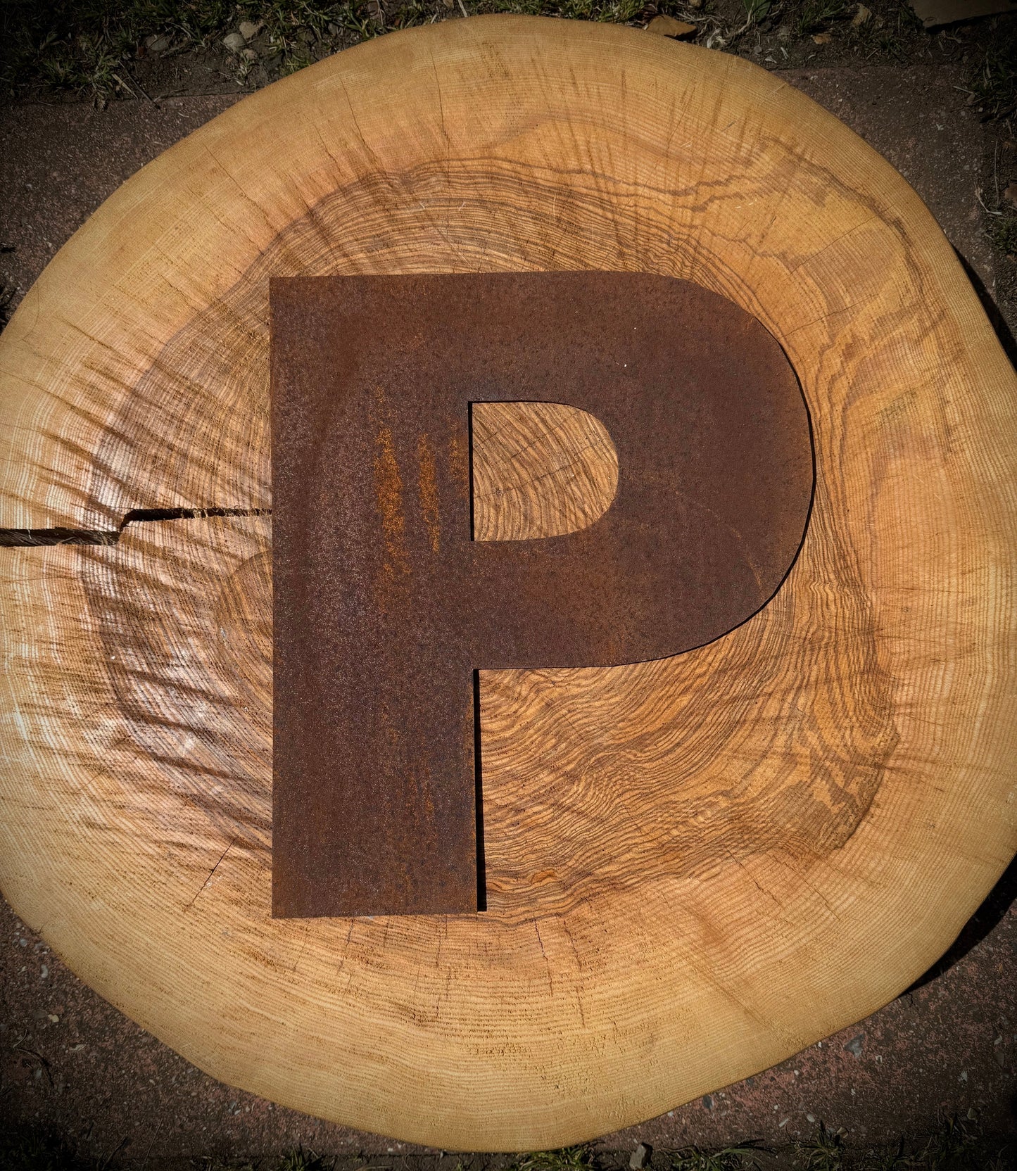 12" Rusty Fat Font Metal Letters A-Z 0-9.