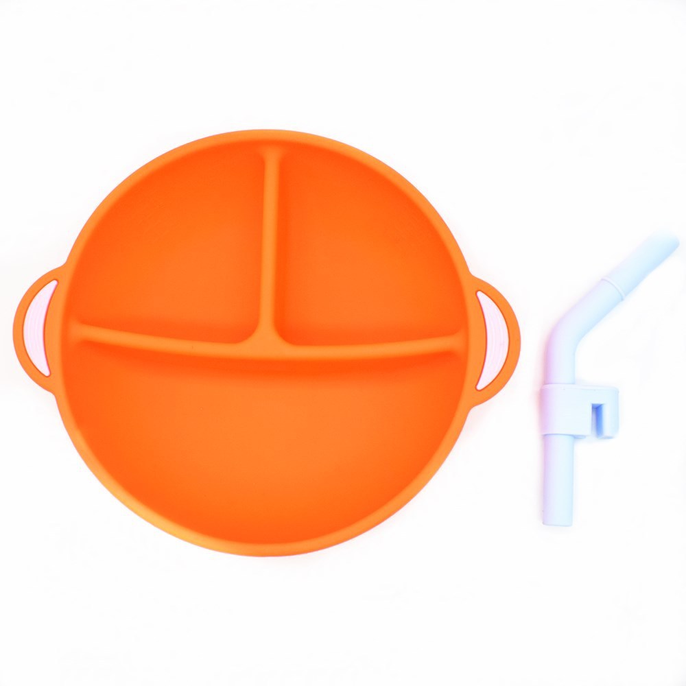Elira Silicone Divided Baby Plate – BPA-Free Grid Feeding Plate