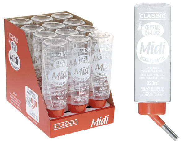 Classic Crystal Deluxe Drinking Bottle Midi 320ml - Case of 12