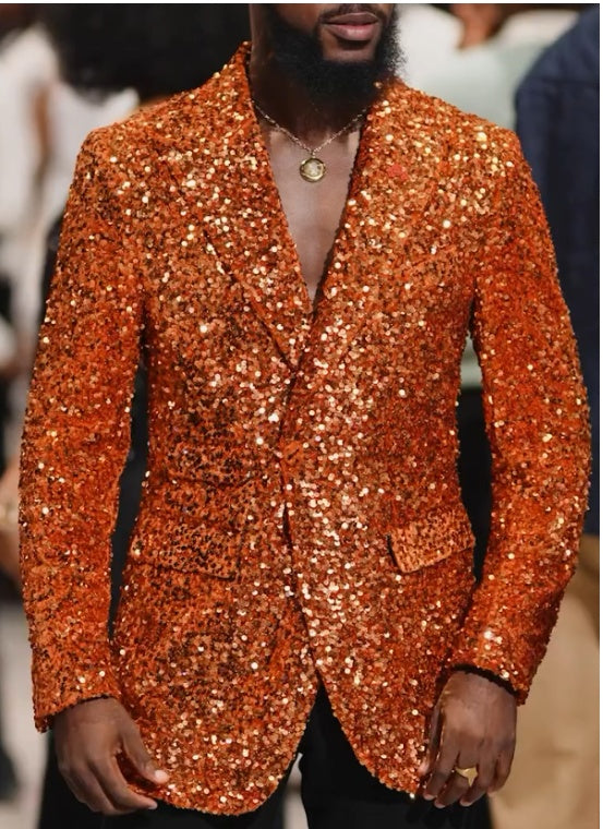 Men's Fashion Sequined Jacket