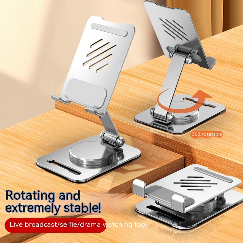Premium 360° Rotating Phone Stand - Adjustable Aluminum Desk Holder for iPhone, iPad & Tablets