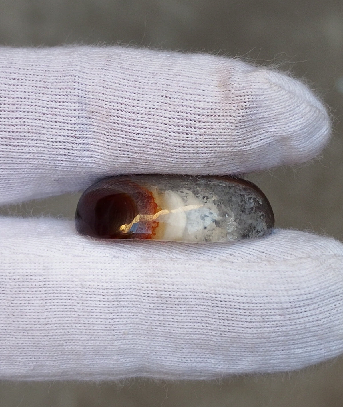 25ct Agate Cabochon - Sulaimani Aqeeq - 17 x 14mm
