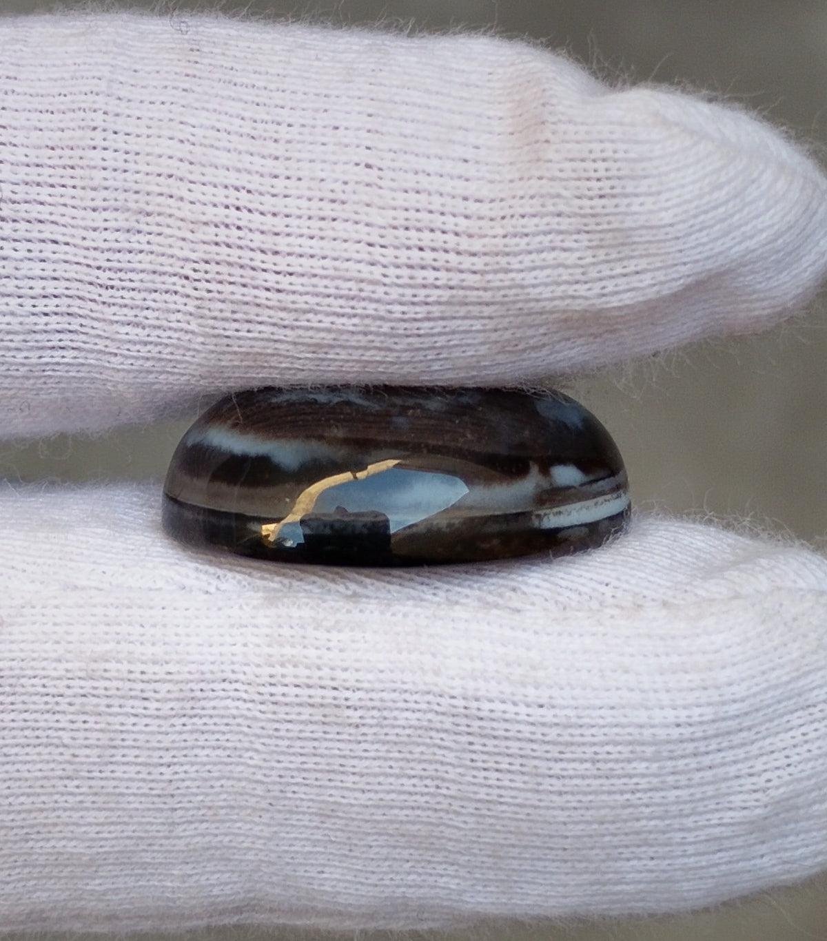 16.3ct Agate Cabochon - Sulaimani Aqeeq - 19 x 20mm