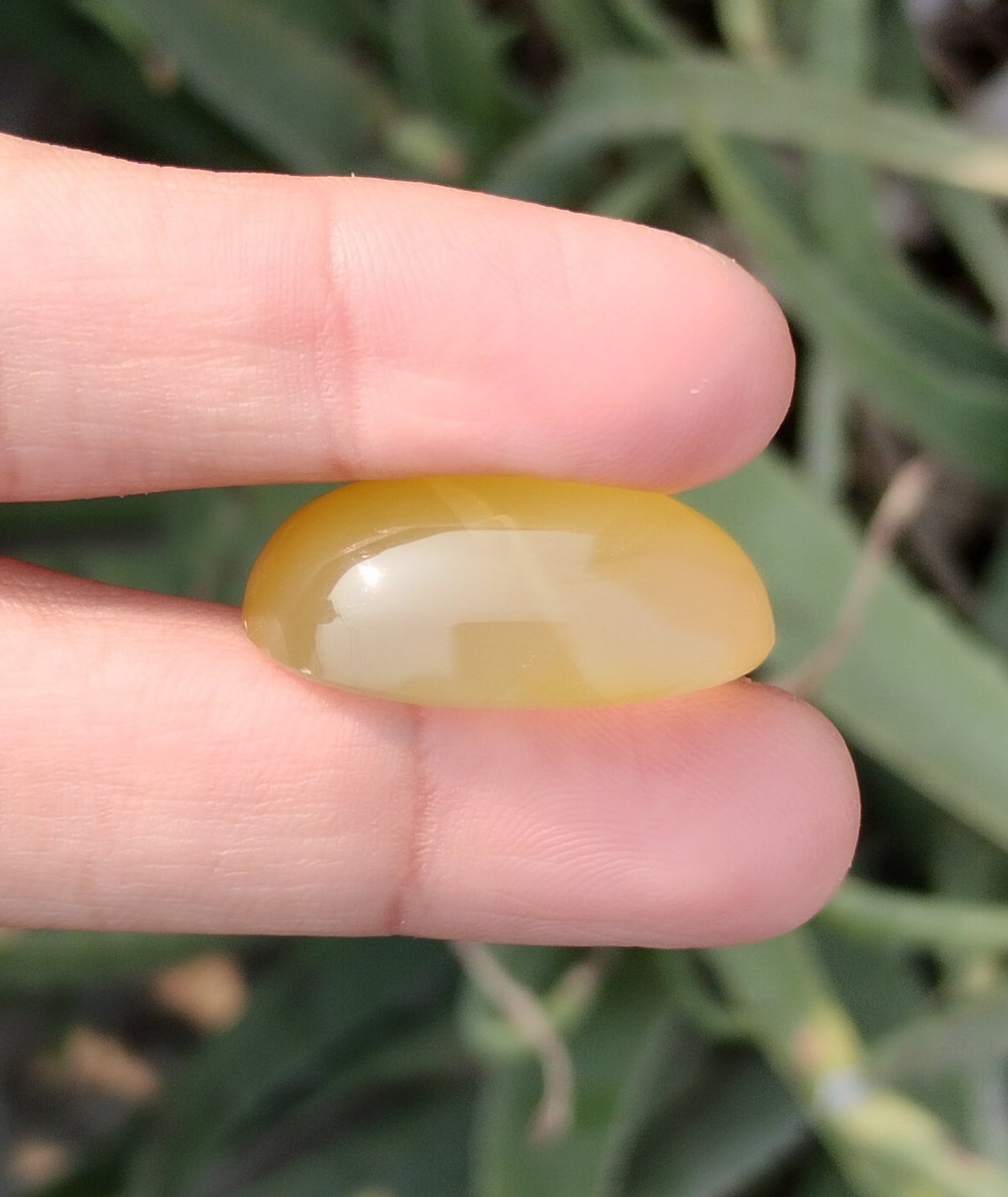 37.7ct Natural Carnelian Gemstone- Yellow Aqeeq - 18x28mm