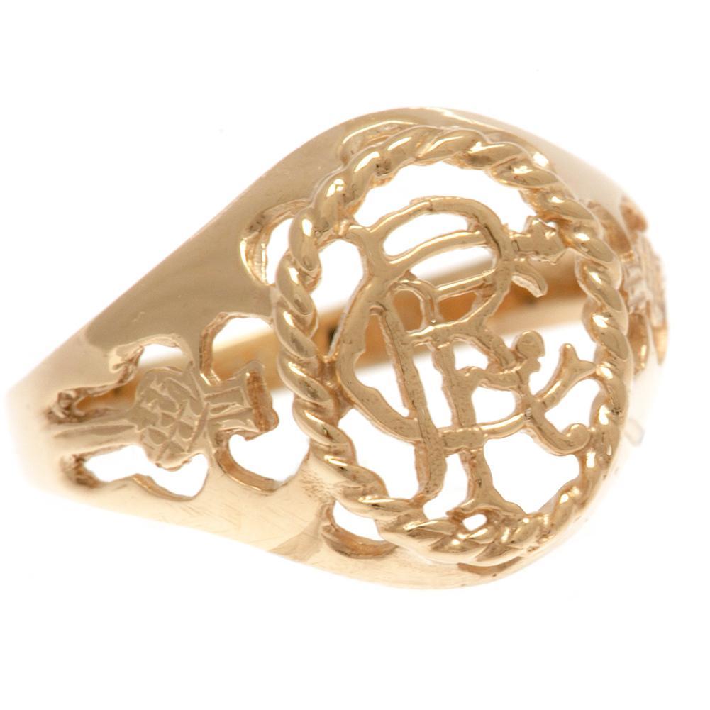 Rangers FC 9ct Gold Crest Ring Medium Size