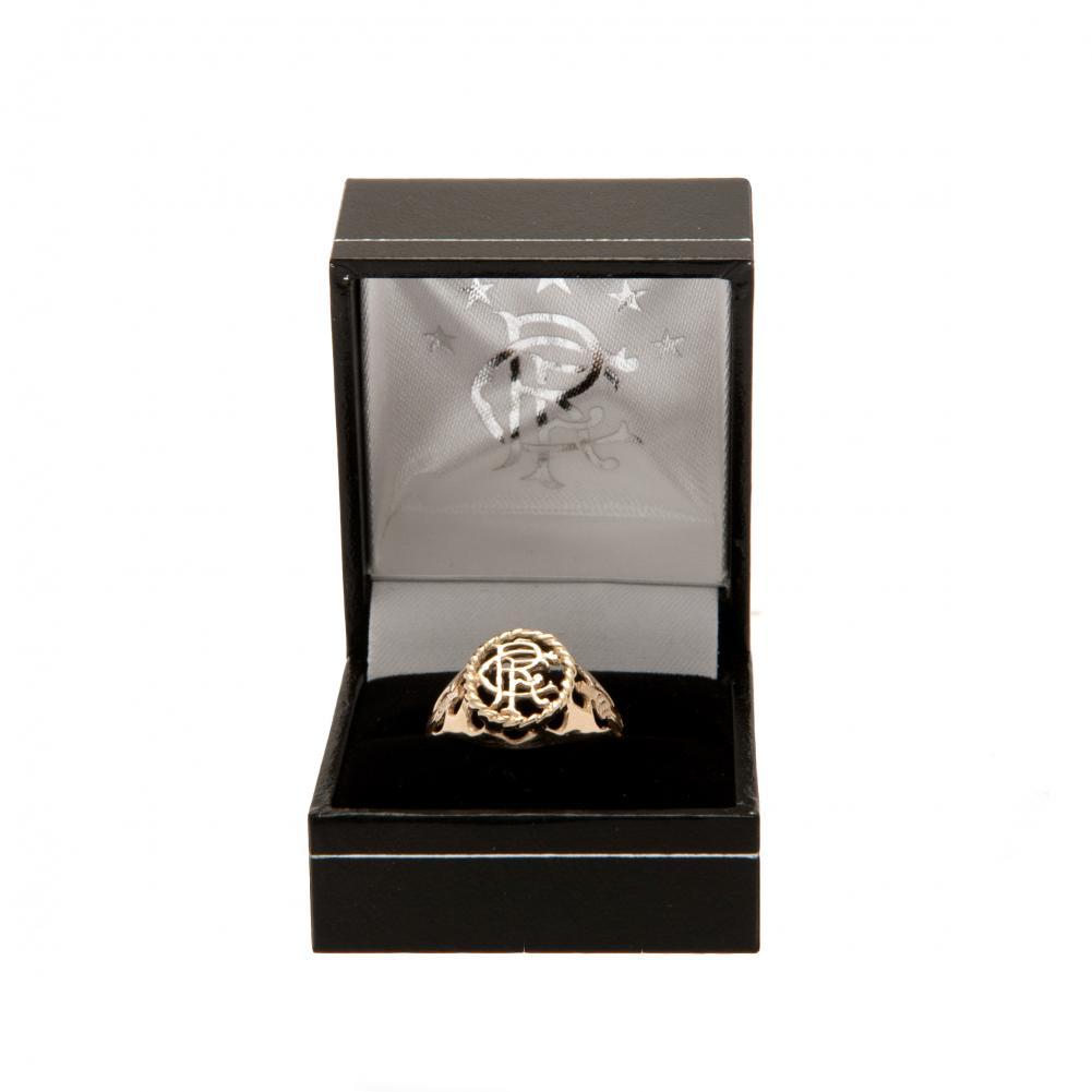 Rangers FC 9ct Gold Crest Ring Medium Size