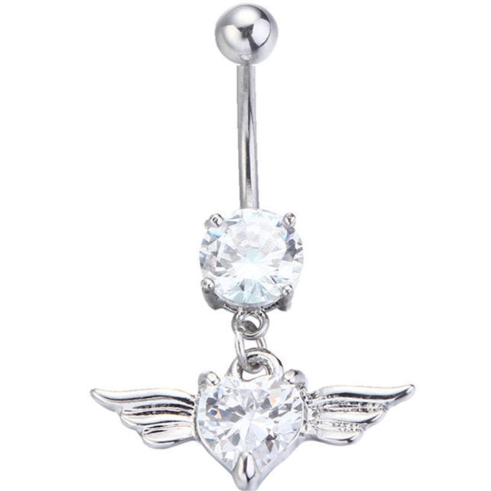 Heart-shaped Belly Button Puncture Human Body Jewelry