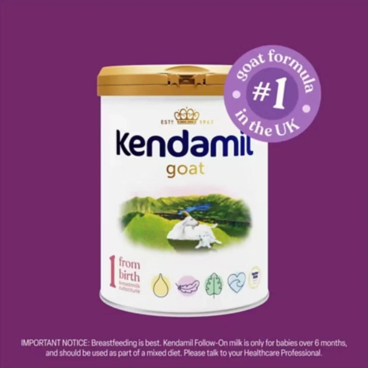 Kendamil Stage 1 Goat First Infant Milk From Birth 800g