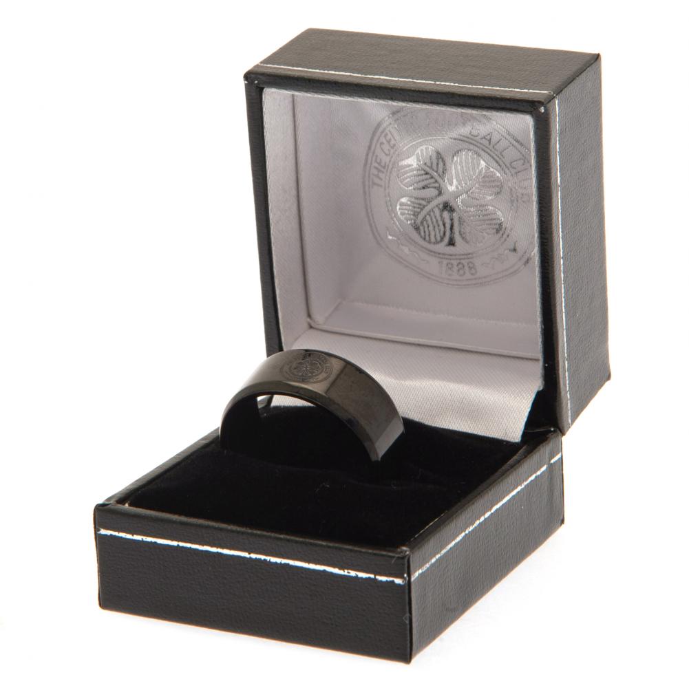 Celtic FC Black IP Ring Medium