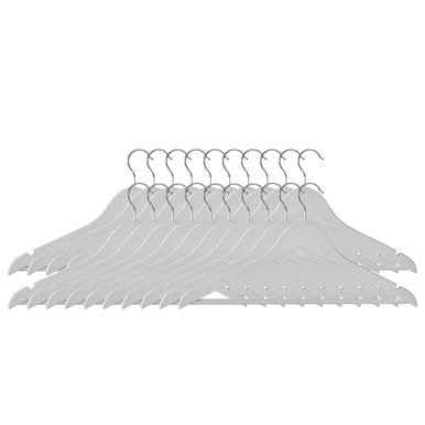 Set Of Twenty Matte White Clothes Hangers