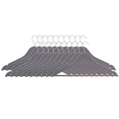 Set Of Twenty Matte Grey Clothes Hangers