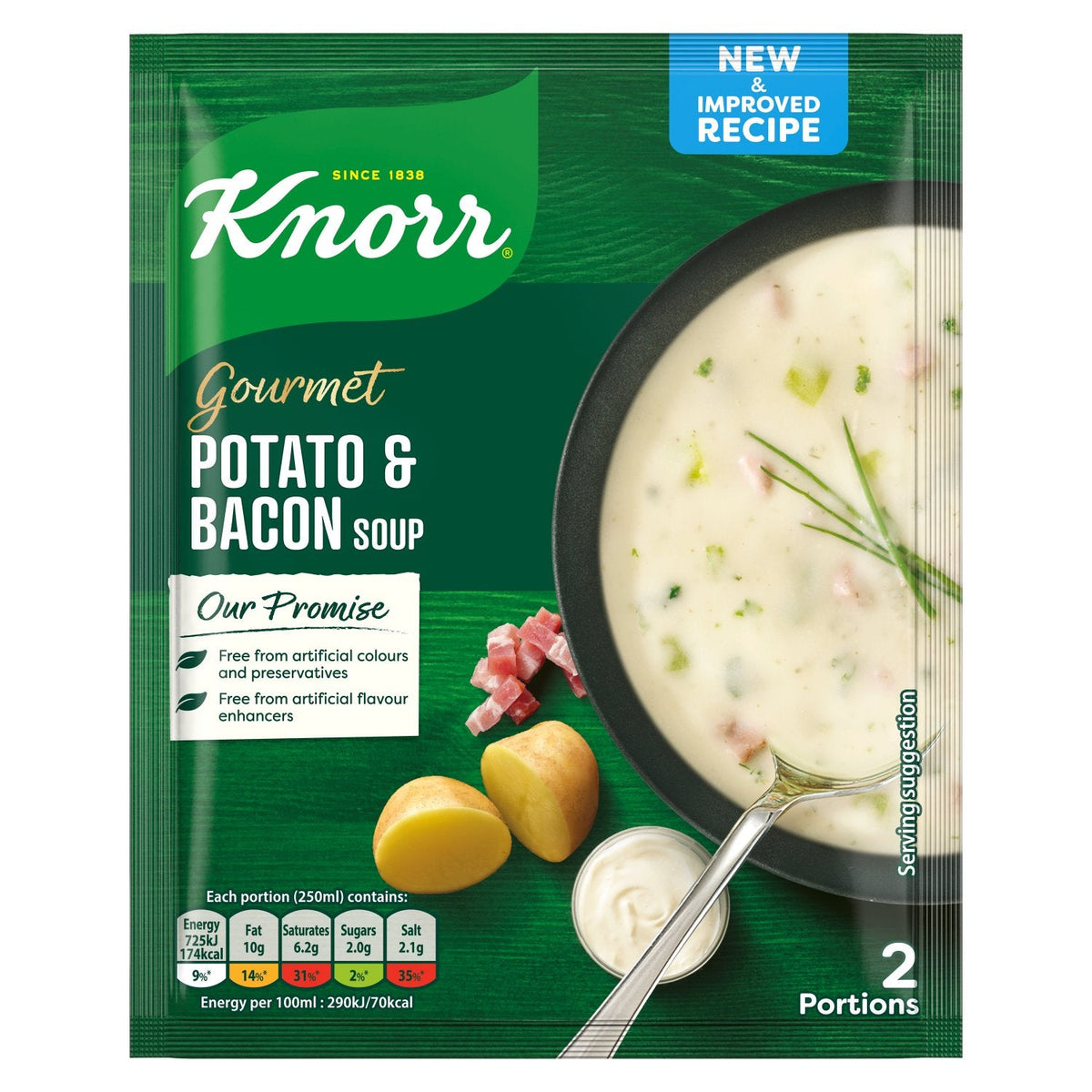 8 x Knorr Potato & Bacon Soup 70G