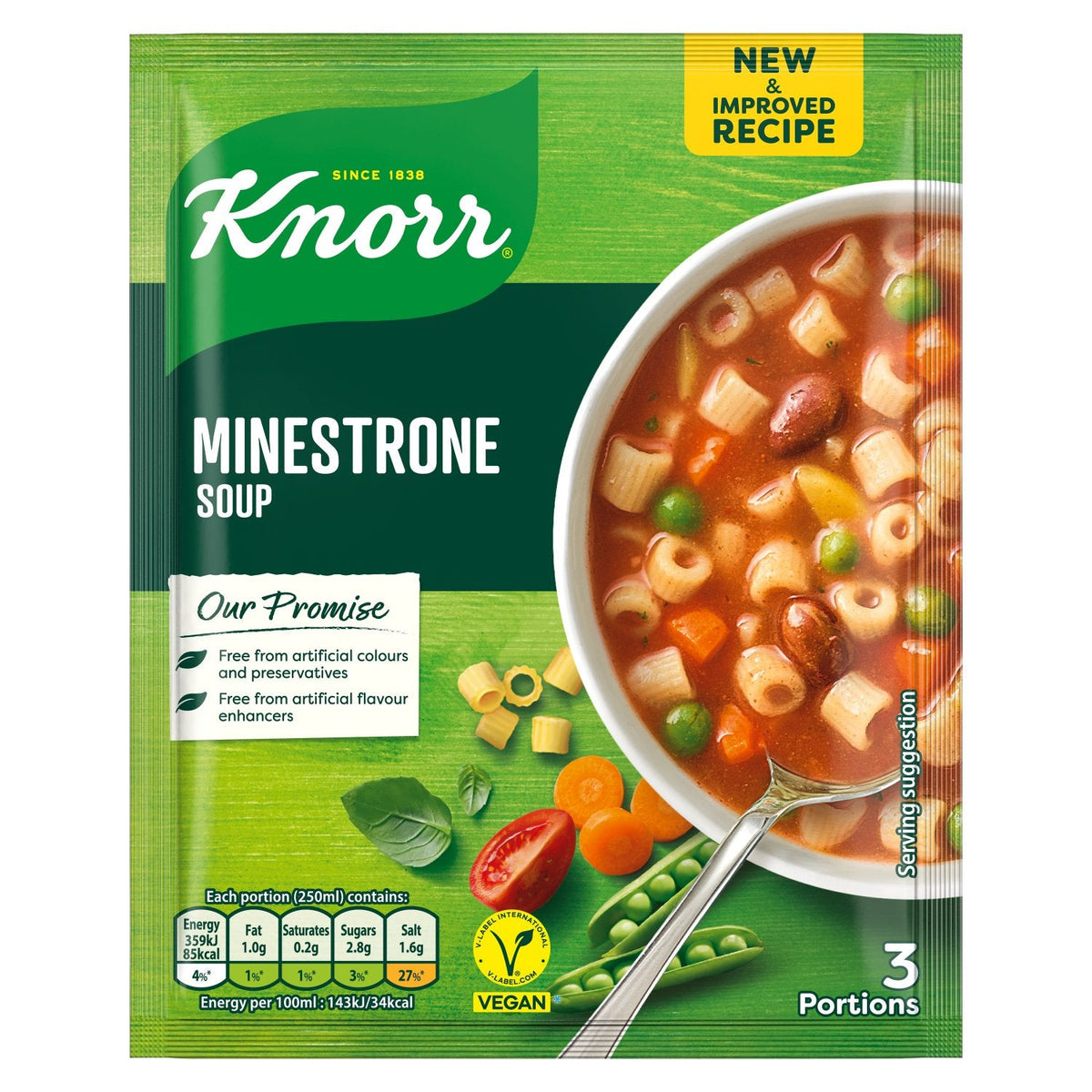 8 x Knorr Minestrone Soup 78G