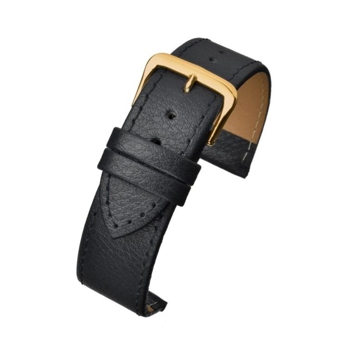 Black Buffalo Grain Leather Watch Strap 8mm